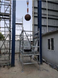 Ensayo Dinámico de Impacto (Caída de 100 kg)
